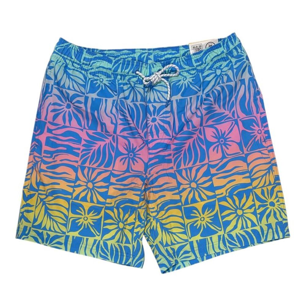 Member's Mark Mens Resort Swim Trunk, Performance Boxer Brief Liner - Ombre